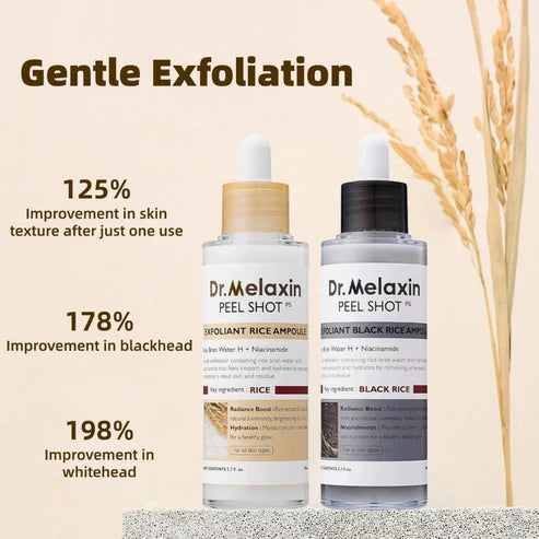 Dr.Melaxin® Peel Shot | Glow Exfoliant Rice Ampoule 80ml (Pack Of 2)